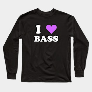 I heart bass - bass player - I love bass Long Sleeve T-Shirt